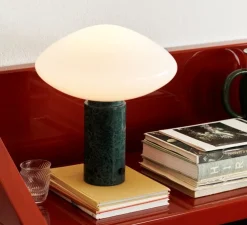 Lampe à poser, Mist AP17, marbre vert Guatemala, Ø37cm, H41cm - Andtradition