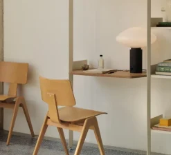 Lampe à poser, Mist AP17, marbre gris chaud, Ø37cm, H41cm - Andtradition