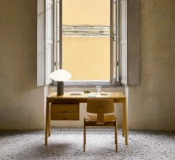 Lampe à poser, Mist AP17, marbre gris chaud, Ø37cm, H41cm - Andtradition