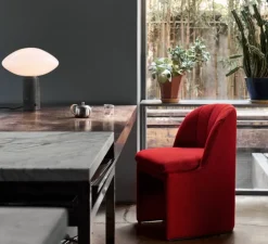 Lampe à poser, Mist AP17, marbre gris chaud, Ø37cm, H41cm - Andtradition