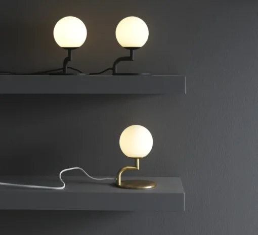 Lampe à poser, Mobil, laiton, Ø12cm, H18cm - Pholc
