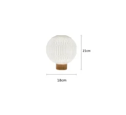 Lampe à poser, Model 375, abat-jour papier, réédition d'Esben Klint, blanc, Ø18cm, H21cm - Le Klint