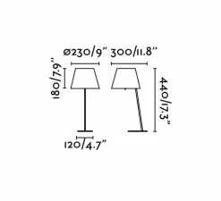 Lampe à poser, MOMA-2, noir, L23cm, H44cm - Faro