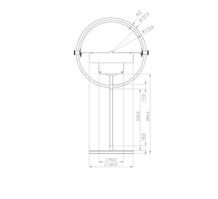 Lampe à poser, Multi-Lite, chrome, Ø25cm, H50cm - Gubi