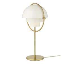 Lampe à poser, Multi-Lite, laiton et blanc, Ø25,5cm, H50cm - Gubi