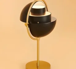 Lampe à poser, Multi-Lite Portable, laiton, noir mat, Ø15cm, H30cm - Gubi