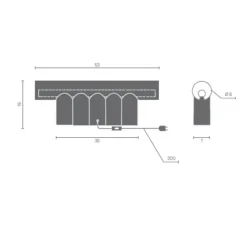 Lampe à poser, MULTITUDE 5, rose, L53cm, H19cm - Matière Grise