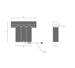 Lampe à poser, MULTITUDE 3, terracotta, L33cm, H27cm - Matière Grise