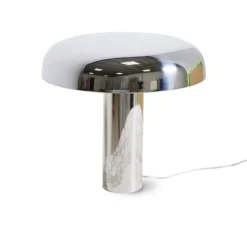 Lampe à poser, Mushroom, chrome, Ø39cm, H38cm - HK Living