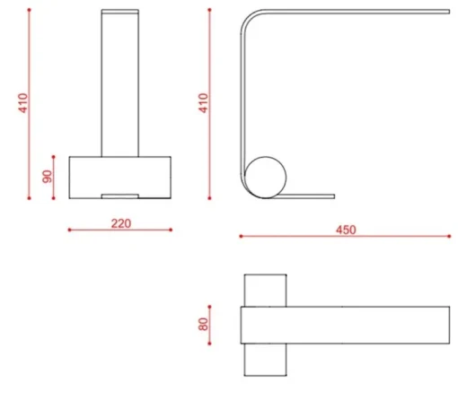 Lampe à poser, Nastro 563.31, beige, terracotta, IP40, LED, dim, 2700K, 2000 lm, L22cm, H41cm - Tooy