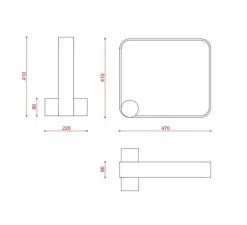 Lampe à poser, Nastro 563.32, noir texturé, laiton brossé, IP40, LED, dim, 2700K, 2000 lm, L22cm, H41cm - Tooy