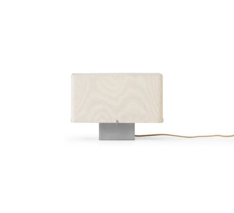 Lampe à poser, Nonna, Aluminium brossé, abat-jour sable, L34,5cm, H24cm - Audo Copenhagen