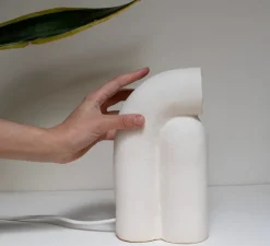 Lampe à poser, Nour, blanc, L13cm, H23cm - Alice Lahana Studio