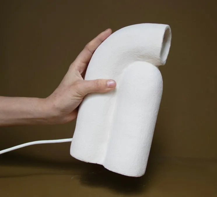 Lampe à poser, Nour, blanc, L13cm, H23cm - Alice Lahana Studio