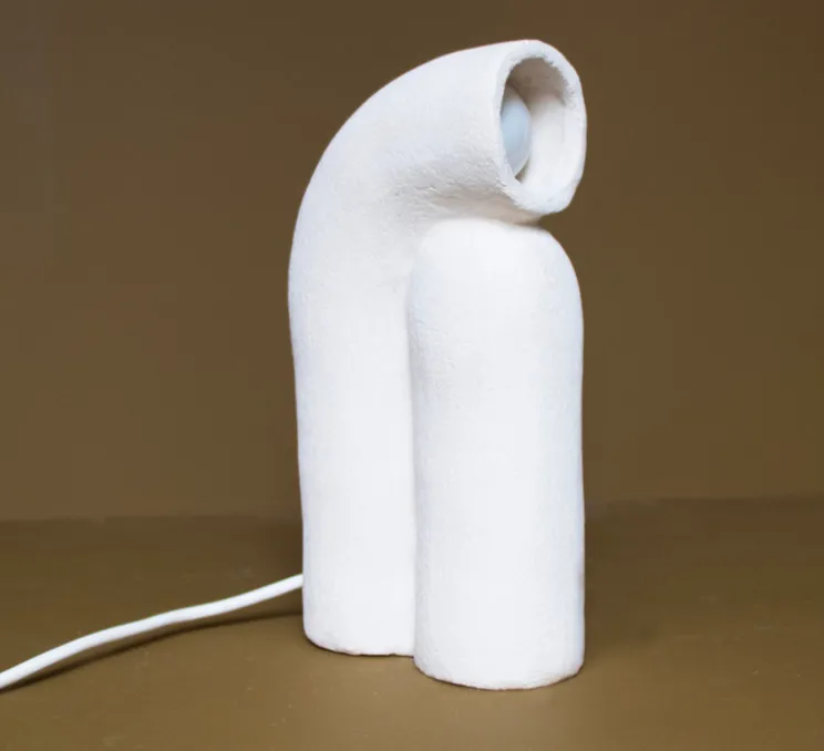 Lampe à poser, Nour, blanc, L13cm, H23cm - Alice Lahana Studio