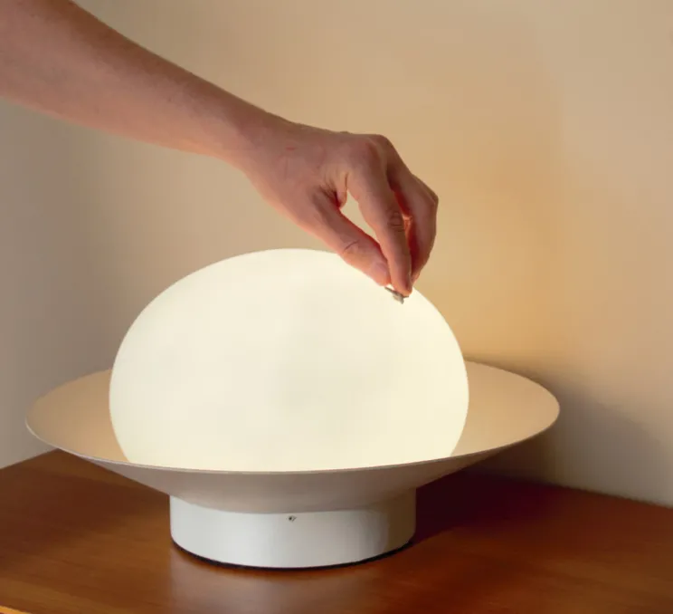 Lampe à poser, Nuvole Rapide, beige, LED, dim, 3000K, 2350 lm, Ø36cm, H22cm - OliveLab