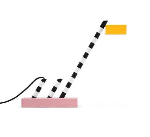 Lampe à poser, Oceanic, blanc, noir, rose, orange, Øcm, H75cm - Memphis Milano