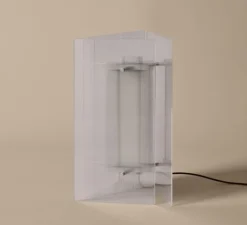 Lampe à poser, Oeste, verre transparent, LED, dim, 2700K, 155 lm, Ø17,5cm, H36cm-Ferm Living