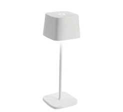 Lampe à poser, Ofelia, blanc, IP65, LED, dim, 2200-3000K, 231-244-252 lm, Ø10cm, H29cm - Zafferano