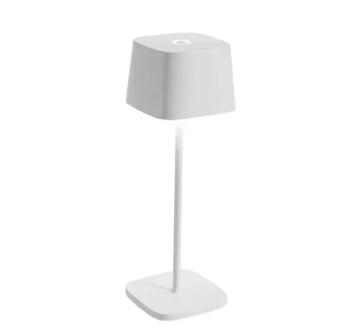 Lampe à poser, Ofelia, blanc, IP65, LED, dim, 2200-3000K, 231-244-252 lm, Ø10cm, H29cm - Zafferano