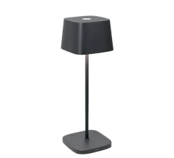 Lampe à poser, Ofelia, gris foncé, IP65, LED, dim, 2200-3000K, 231-244-252 lm, Ø10cm, H29cm - Zafferano