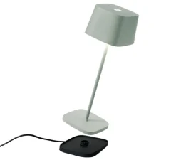 Lampe à poser, Ofelia, vert salvia, IP65, LED, dim, 2200-3000K, 231-244-252 lm, Ø10cm, H29cm - Zafferano