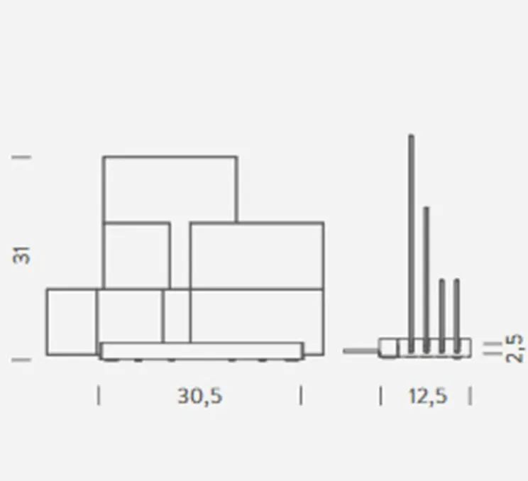 Lampe à poser, On lines, multicolore, LED, 2700k, 1700lm, L30,5cm, H31cm - Nemo lighting