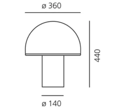Lampe à poser, Onfale L, blanc, Ø36cm, H44cm - Artemide