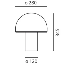 Lampe à poser, Onfale M, blanc, Ø28cm, H34,5cm - Artemide