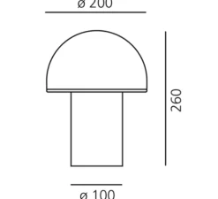 Lampe à poser, Onfale S, blanc, Ø20cm, H26cm - Artemide