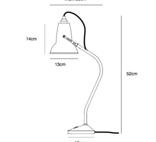 Lampe à poser, ORIGINAL 1227 MINI, blanc, céramique, Ø13cm, H52cm - ANGLEPOISE