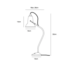 Lampe à poser, Original 1227 Mini, gris clair, H52cm - ANGLEPOISE