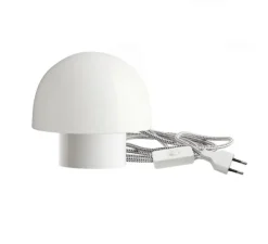 Lampe à poser ou applique murale, light.095., avec glass021, blanc, IP21, LED, Ø10cm, H5cm - Zangra