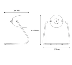 Lampe à poser ou applique murale, M3, Michel Mortier, gris, L30,7cm, H33,8cm - Sammode
