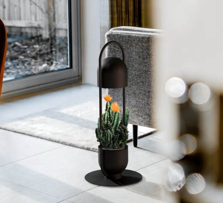 Lampe à poser, Oxygen S, noir mat, IP66, LED, 3000K, 290 lm, L28cm, H68cm - Luxcambra