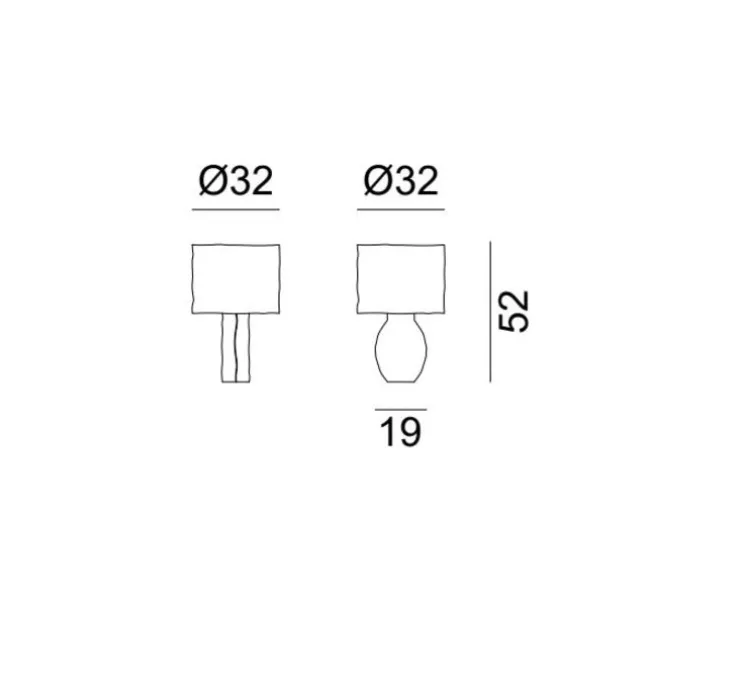 Lampe à poser, Pajama 91, blanc, Ø32cm, H52cm - Gervasoni