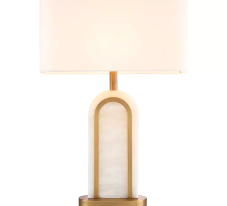 Lampe à poser, Palladio, Albâtre, laiton antique, L46cm, H67cm - Eichholtz