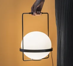 Lampe à poser, Palma, graphite, LED, 2700K, 685lm, Ø22cm, H31cm - Vibia