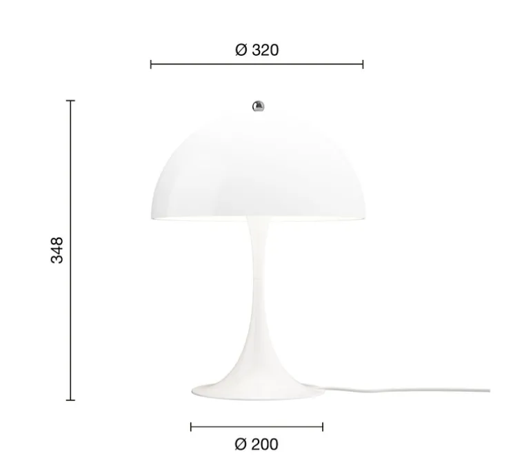 Lampe à poser, Panthella 320, blanc opale, Ø32cm, H43,8cm - Louis Poulsen