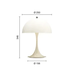 Lampe à poser, Panthella 250, beige opale, Ø25cm, H34,6cm - Louis Poulsen