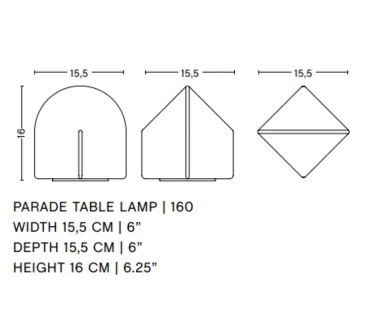 Lampe à poser, Parade 160, blanc coquillage, LED, dim, 2800K, 150 lm, Ø15,5cm, H16cm - HAY