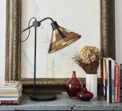 Lampe à poser, Parrot, marron, Ø26cm, H62cm - Forestier