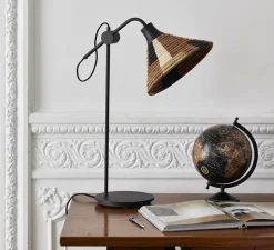 Lampe à poser, Parrot, marron, Ø26cm, H62cm - Forestier