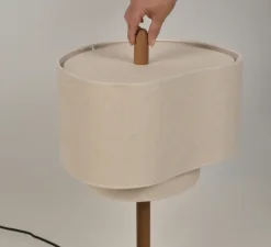 Lampe à poser, Pebble, écru, Ø38cm, H60cm - Market Set