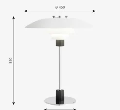 Lampe à poser, PH 4/3, blanc, Ø45cm, H54cm - Louis Poulsen