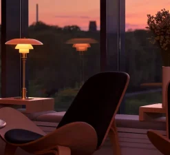 Lampe à poser, PH 3/2, laiton, Ø29cm, H47cm - Louis Poulsen