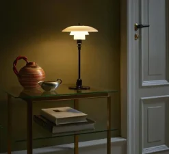 Lampe à poser, PH 2/1 Lampe de Table, noir brillant, LED, Ø20cm, H35,5cm - Louis Poulsen