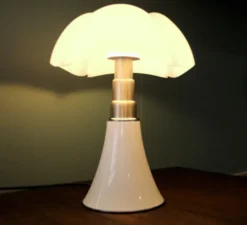 Lampe à poser, PIPISTRELLO, variateur LED, blanc, Ø55cm, H86cm - Martinelli