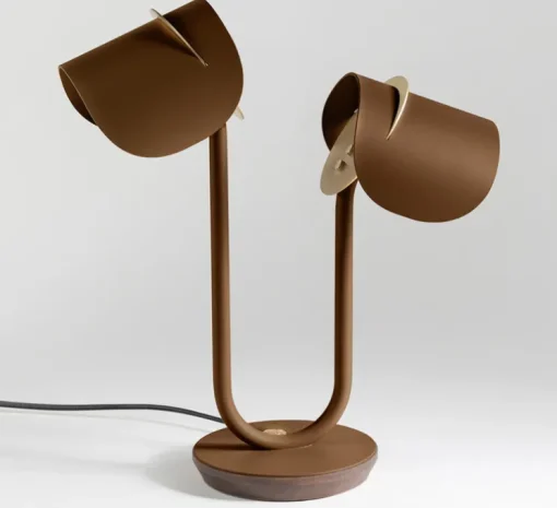 Lampe à poser, PISTIL, Brun cognac, L35cm, H39cm - JURIE & JARRE