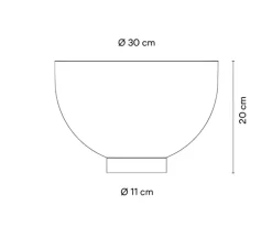 Lampe à poser, Plusminus Solo 6370, noir, LED, dim, 2700K, 1492 lm, Ø30cm, H20cm - Vibia